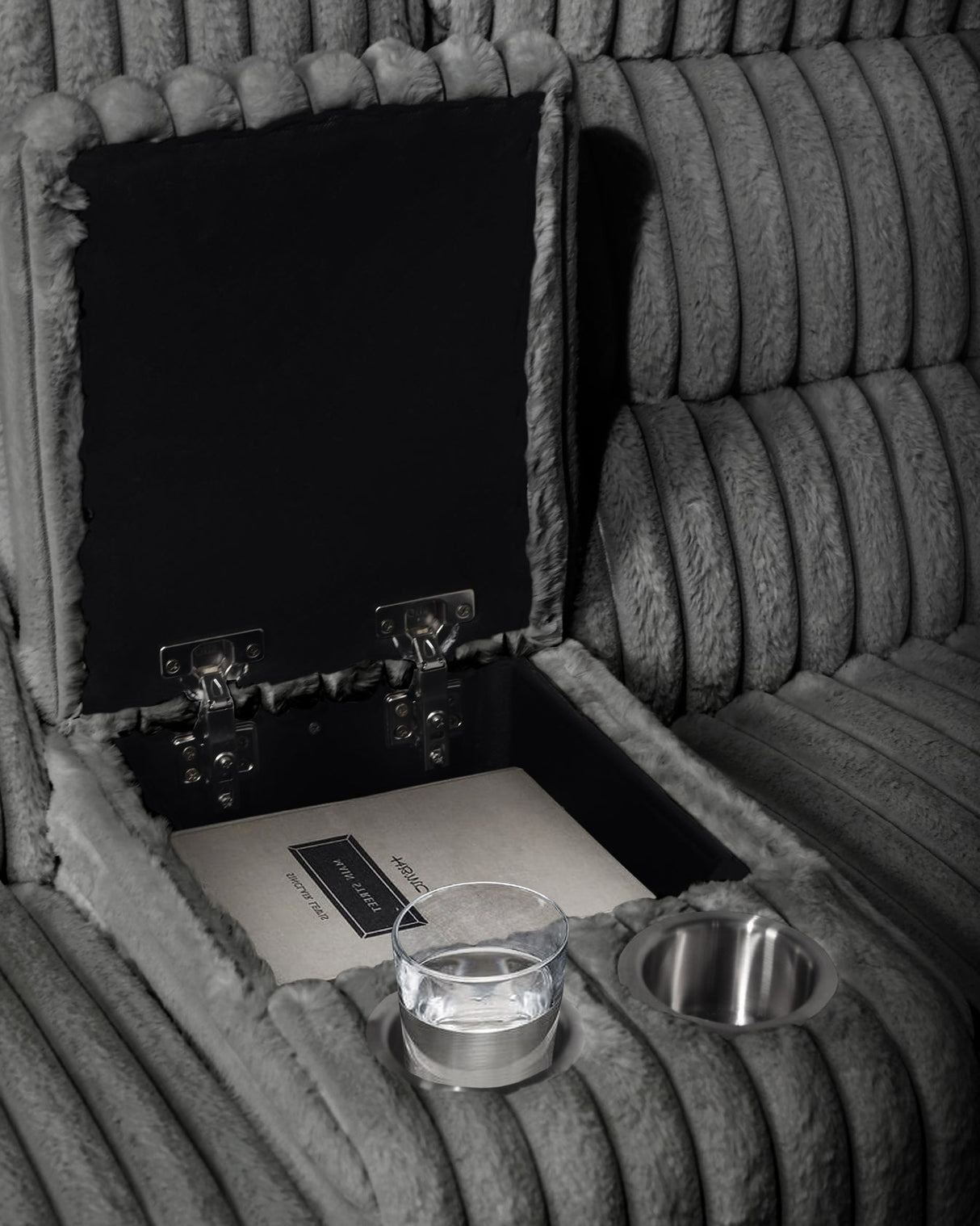 Calantha Grey Manual Reclining Sectional by New Era Innovations at Eve Furniture