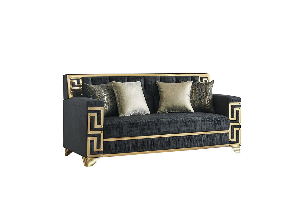 Hira Black Living Room Set by New Era Innovations at Eve Furniture