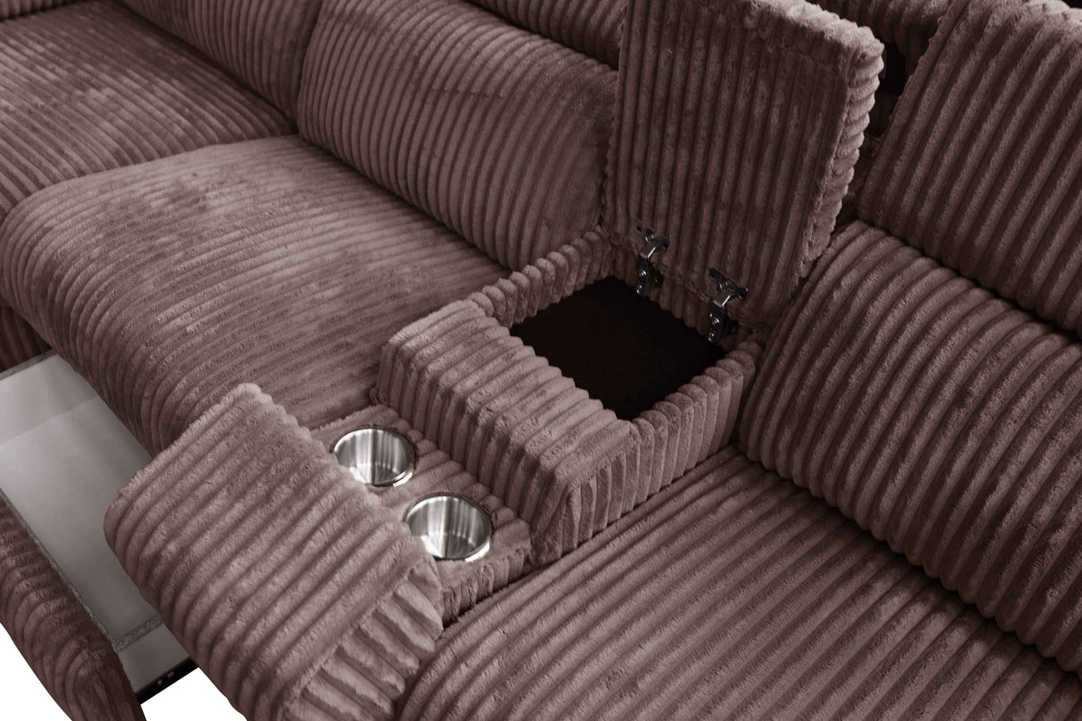 Yash Brown 6-Piece Power Reclining Sectional
