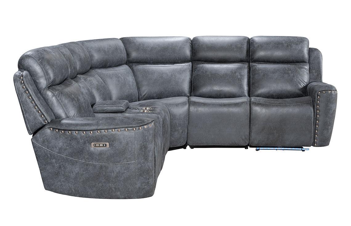 Romi Grey Power Reclining Sectional by New Era Innovations at Eve Furniture