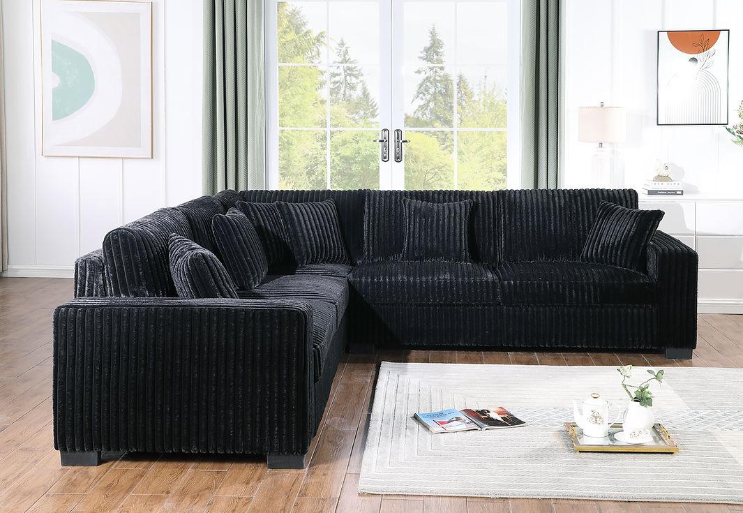 Comfy II Black 2-Piece Right Arm Facing (RAF) Sectional by New Era Innovations at Eve Furniture