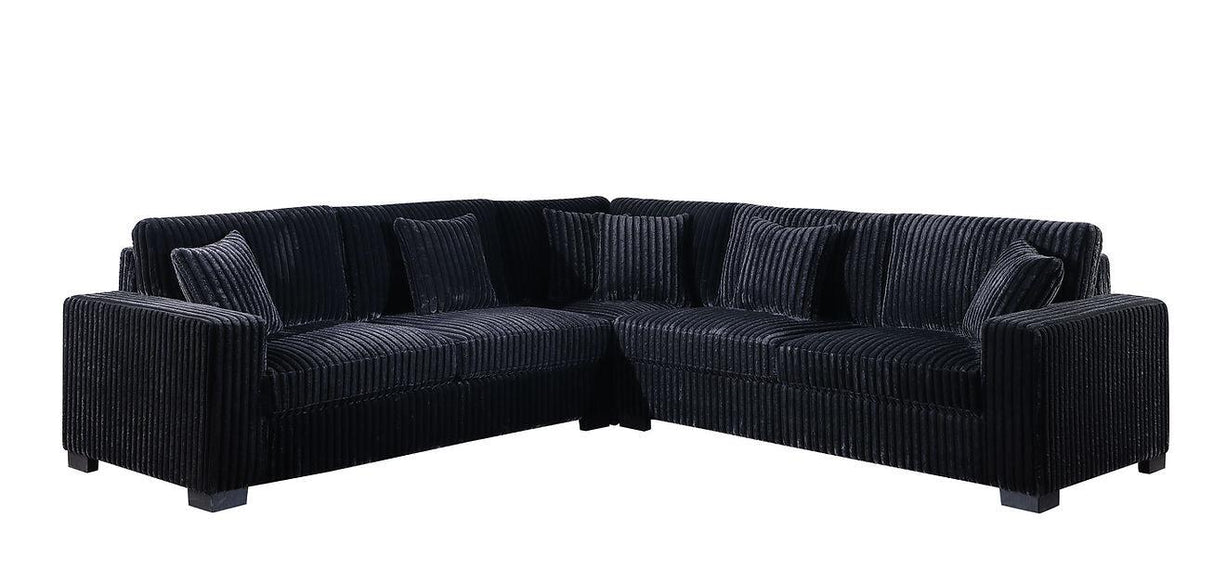 Comfy II Black 2-Piece Right Arm Facing (RAF) Sectional by New Era Innovations at Eve Furniture