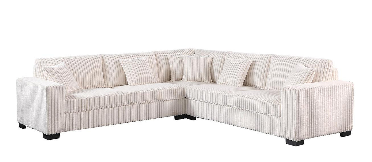 Comfy II Cream 2-Piece Right Arm Facing (RAF) Sectional by New Era Innovations at Eve Furniture