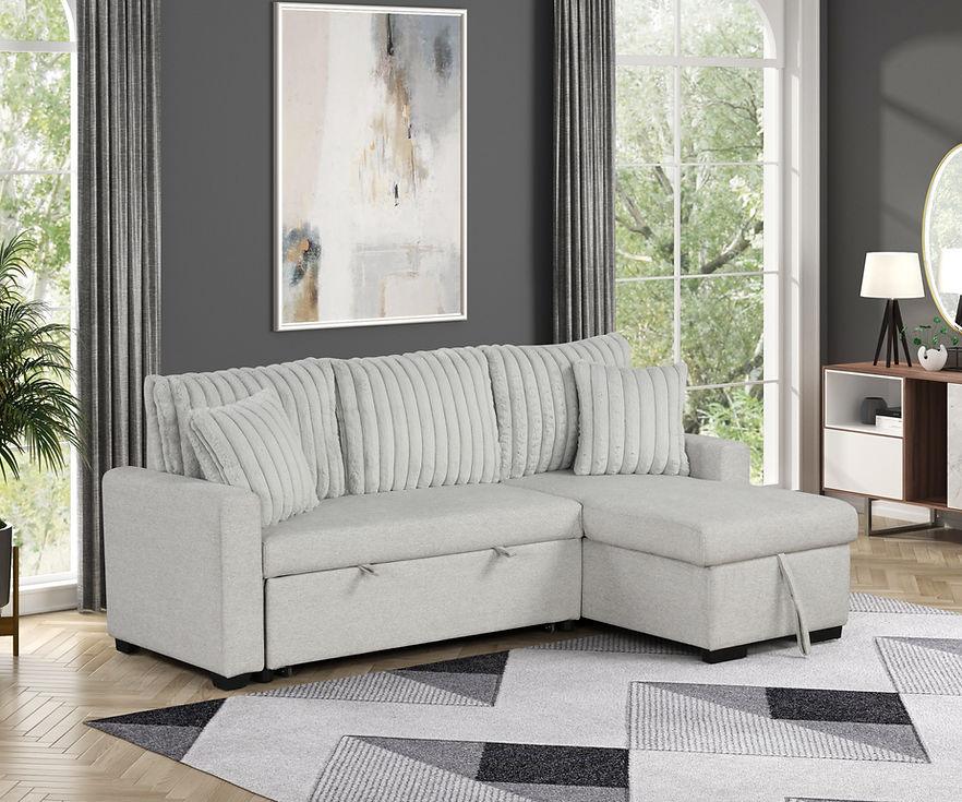 Nori Grey Sofa Chaise by New Era Innovations at Eve Furniture
