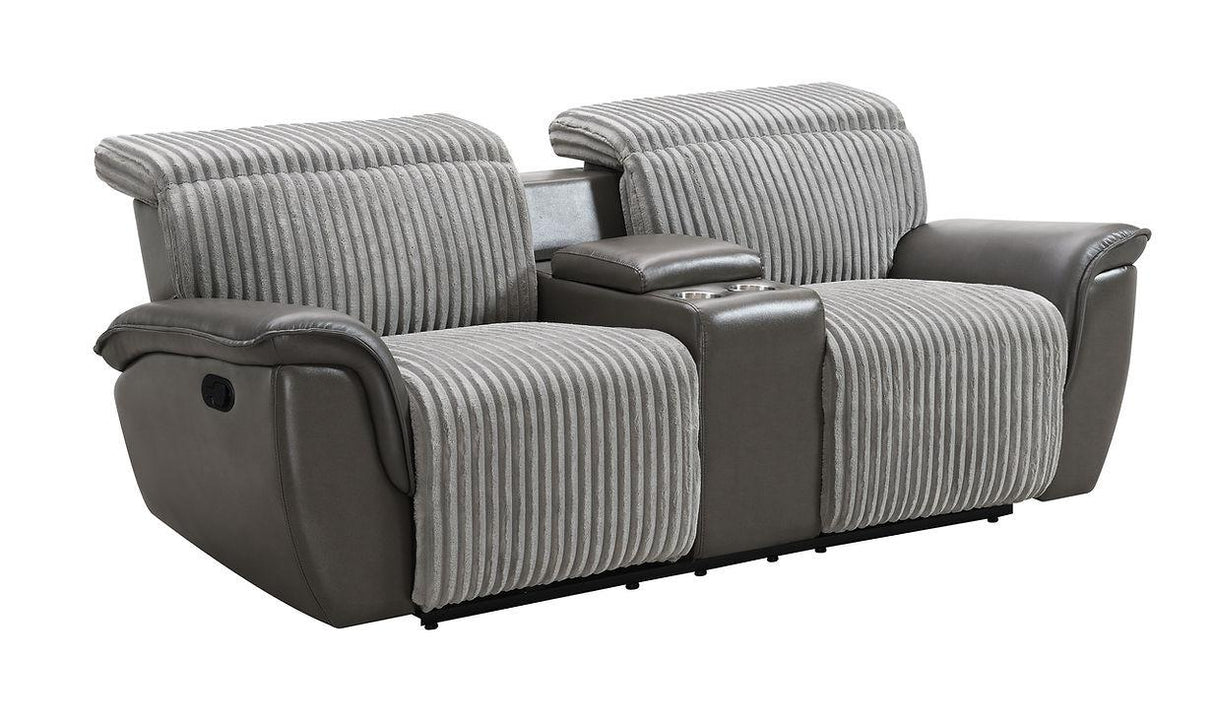 Twist Grey 3-Piece Reclining Living Room Set by New Era Innovations at Eve Furniture