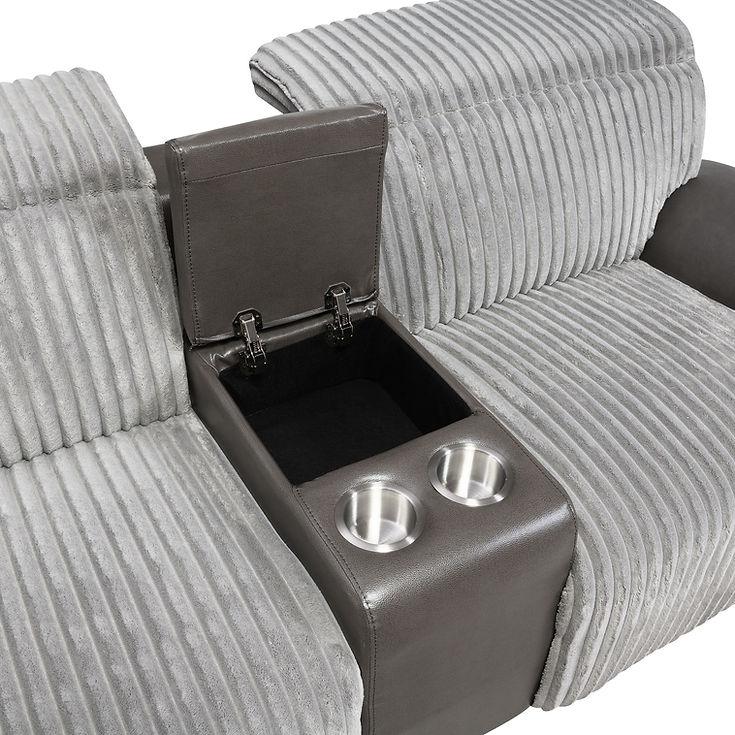 Twist Grey 3-Piece Reclining Living Room Set by New Era Innovations at Eve Furniture