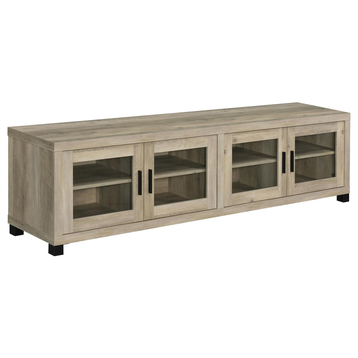 Sachin Rectangular TV Console with Glass Doors by Coaster at Eve Furniture