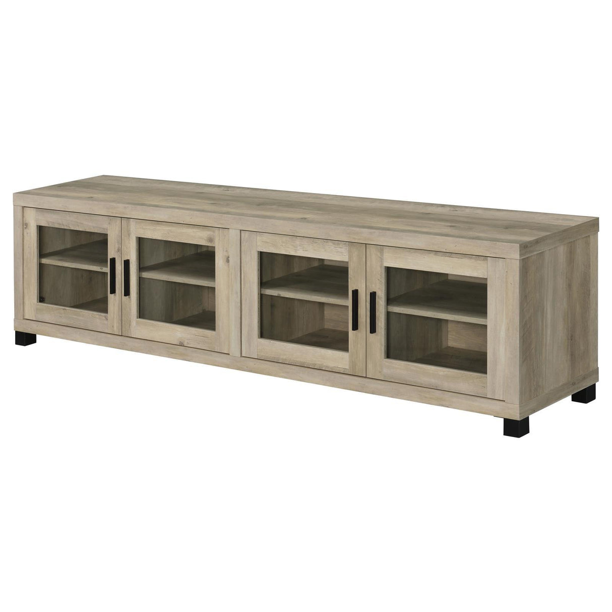 Sachin Rectangular TV Console with Glass Doors by Coaster at Eve Furniture