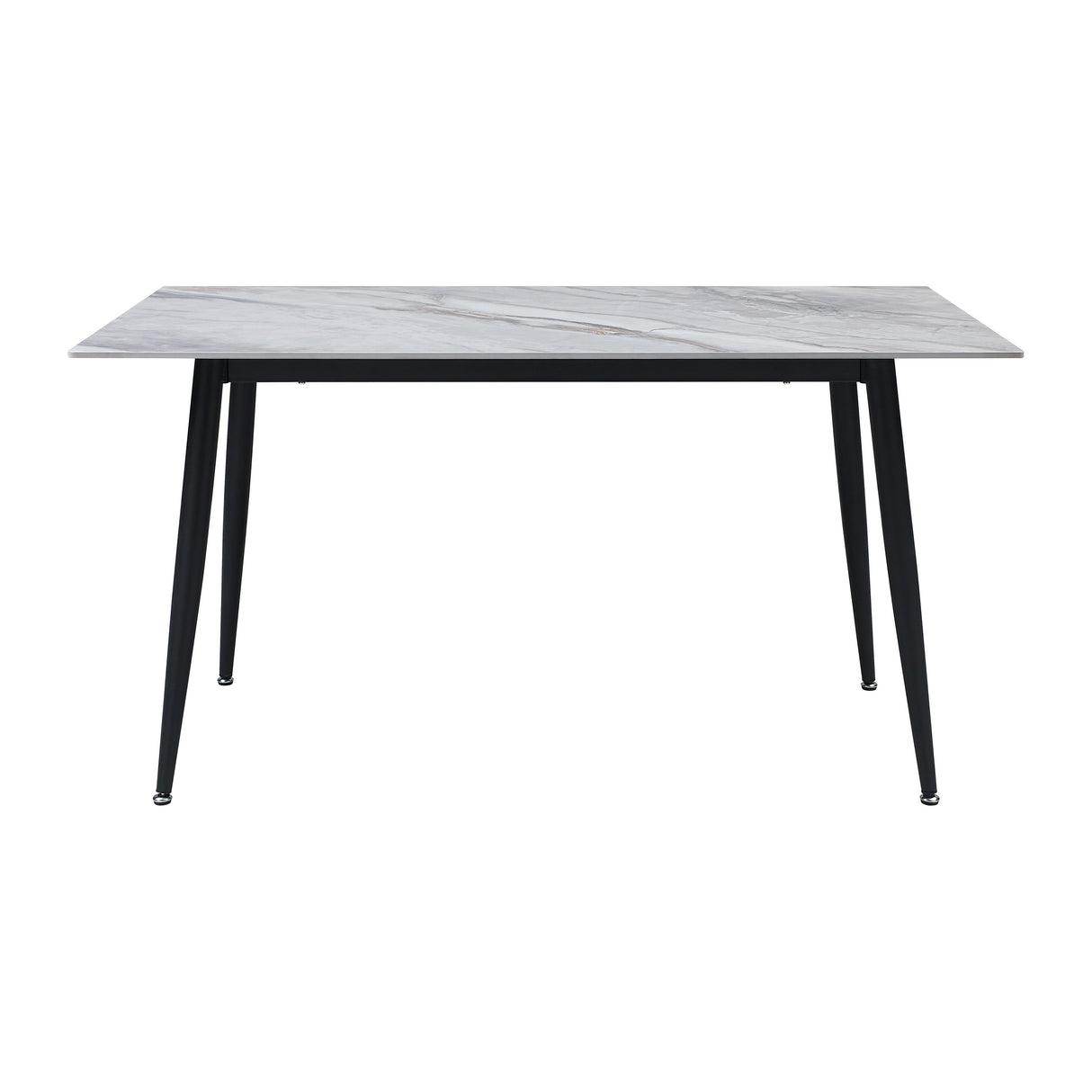 Salerno Beige/Black Faux Marble-Top Dining Table by Homelegance at Eve Furniture
