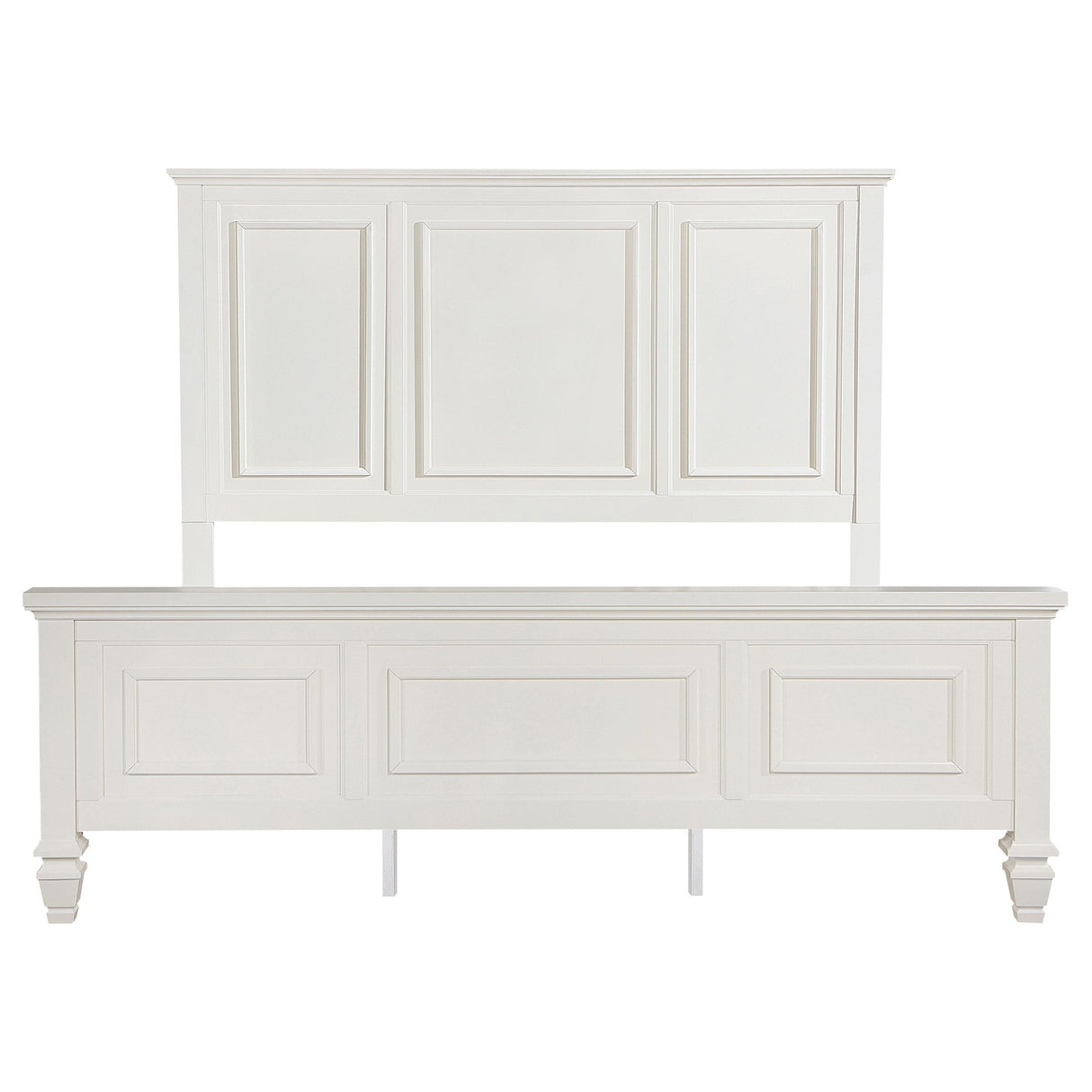 Sandy Beach Cream White Eastern King Panel Bed by Coaster at Eve Furniture