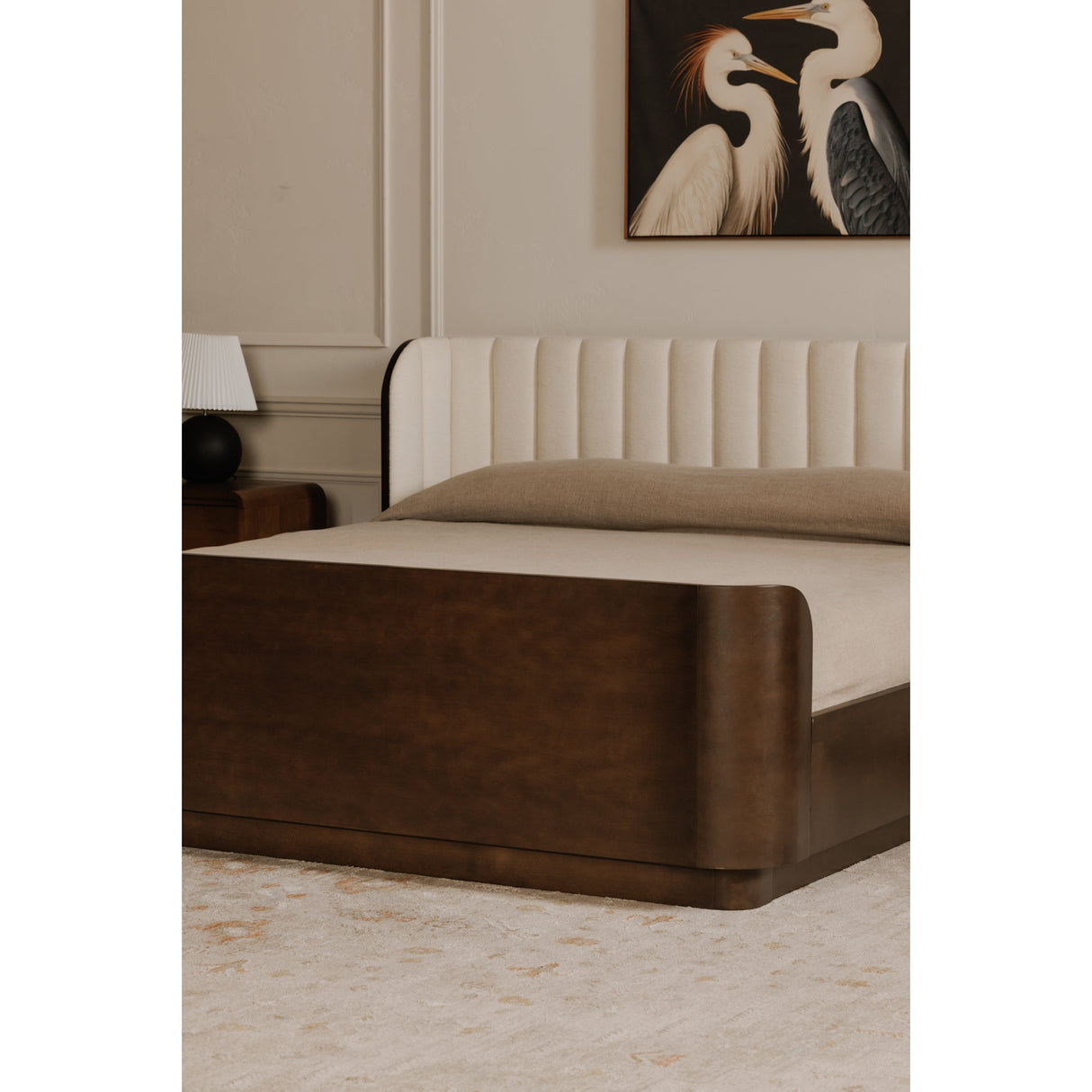 Scarlette Cream King Bed by Moe's Home at Eve Furniture