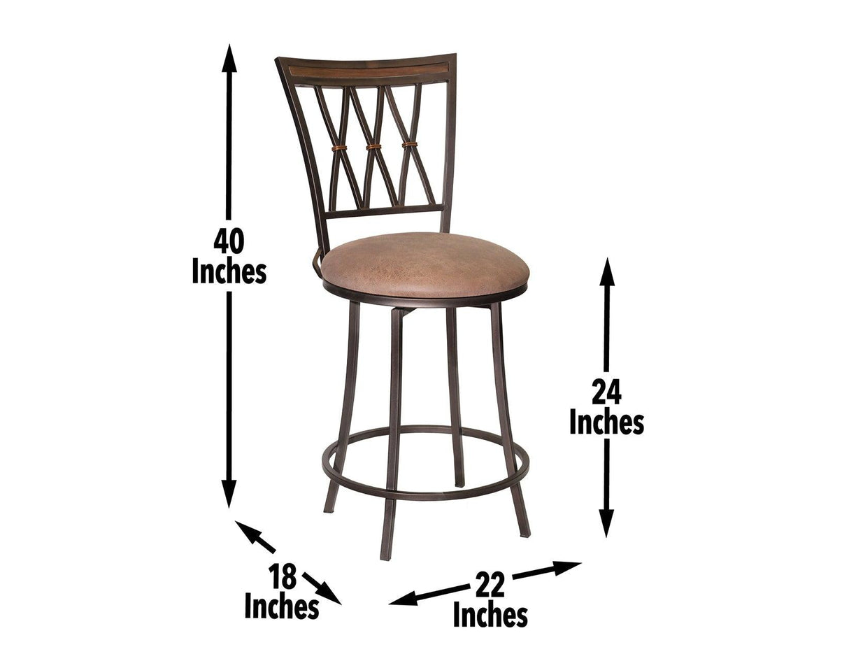 Sedona 24″ Counter Stool, Swivel by Steve Silver at Eve Furniture