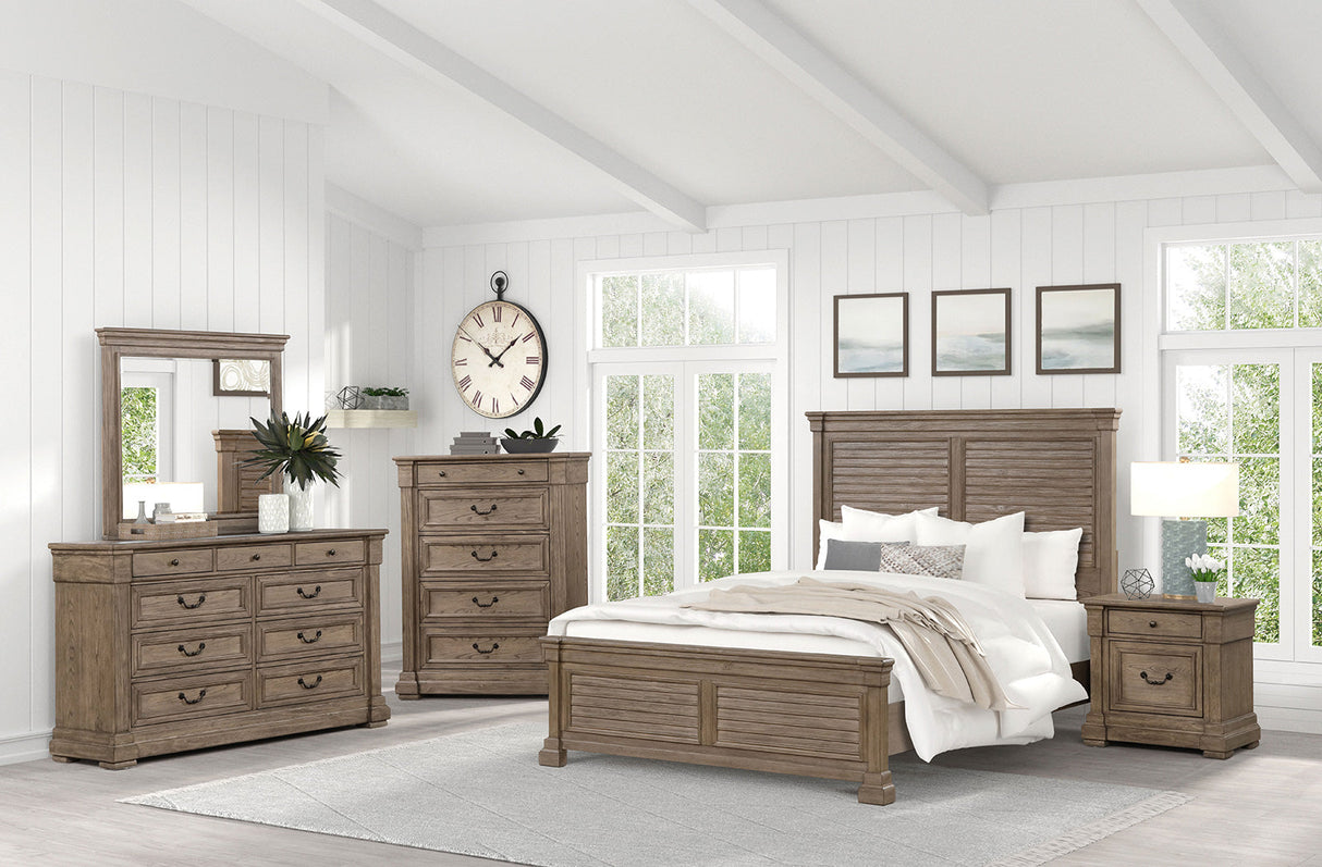 Sheringham Weathered Gray King Bed by Furniture of America at Eve Furniture