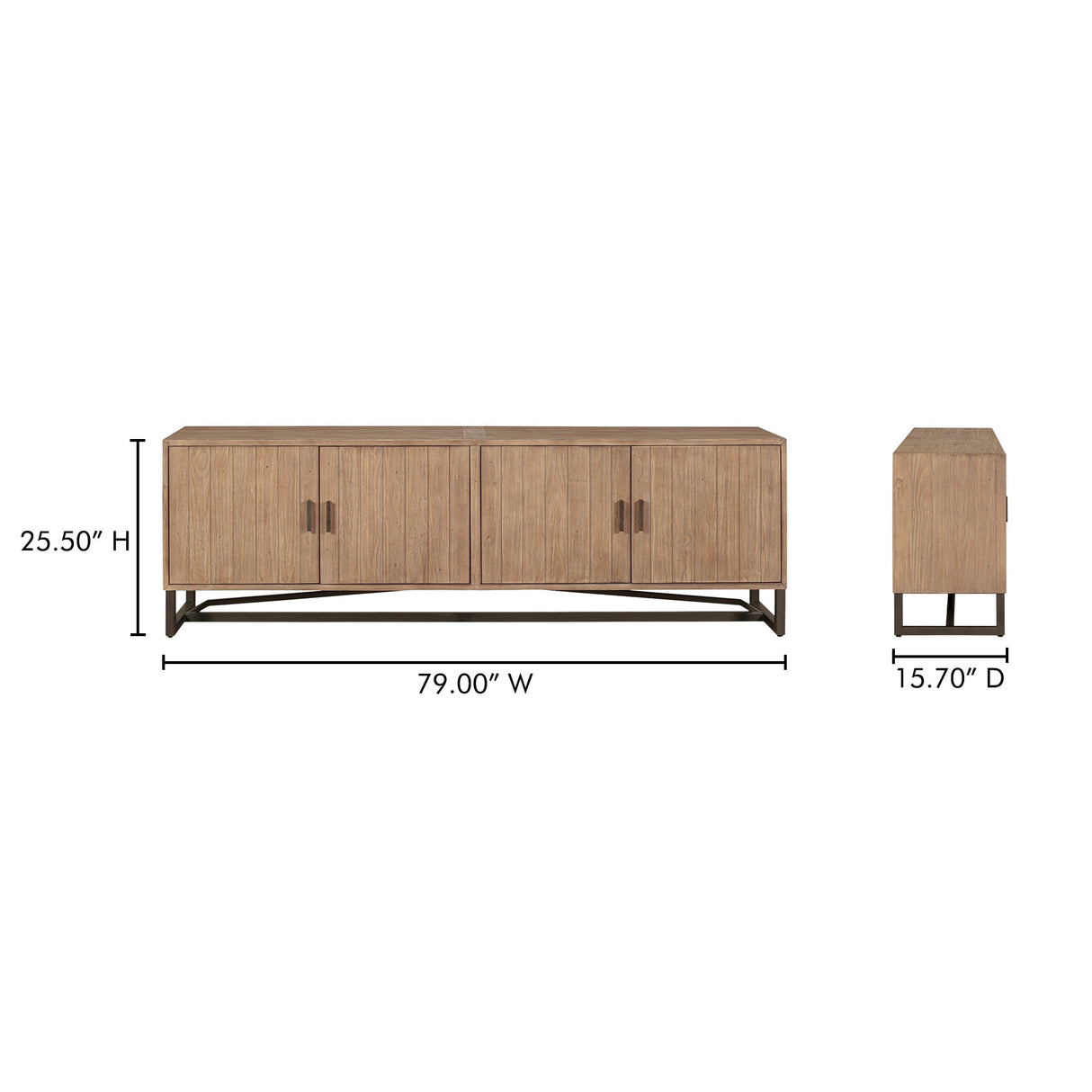 Sierra Natural Media Unit by Moe's Home at Eve Furniture
