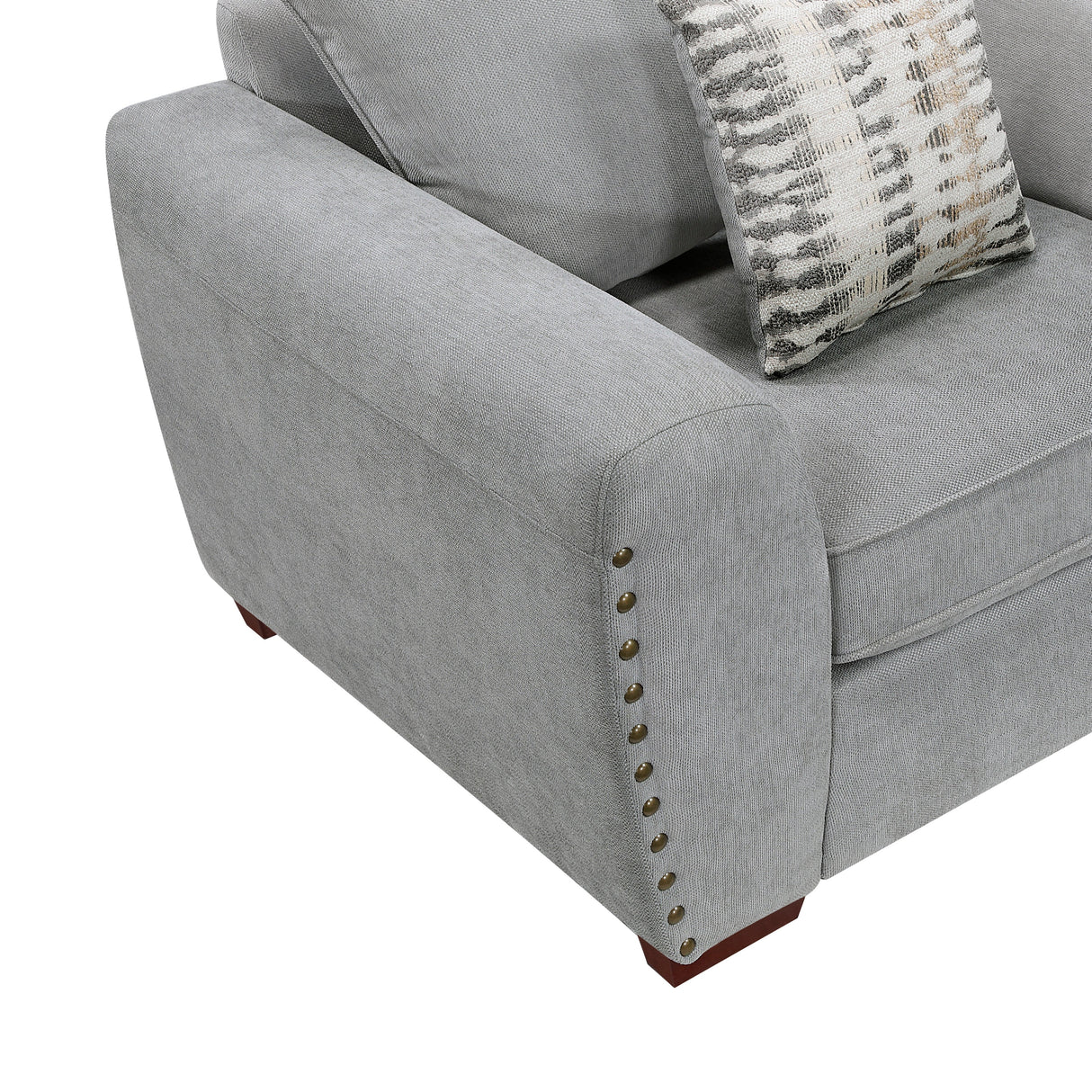 Silverthorne Gray Sofa by Homelegance at Eve Furniture