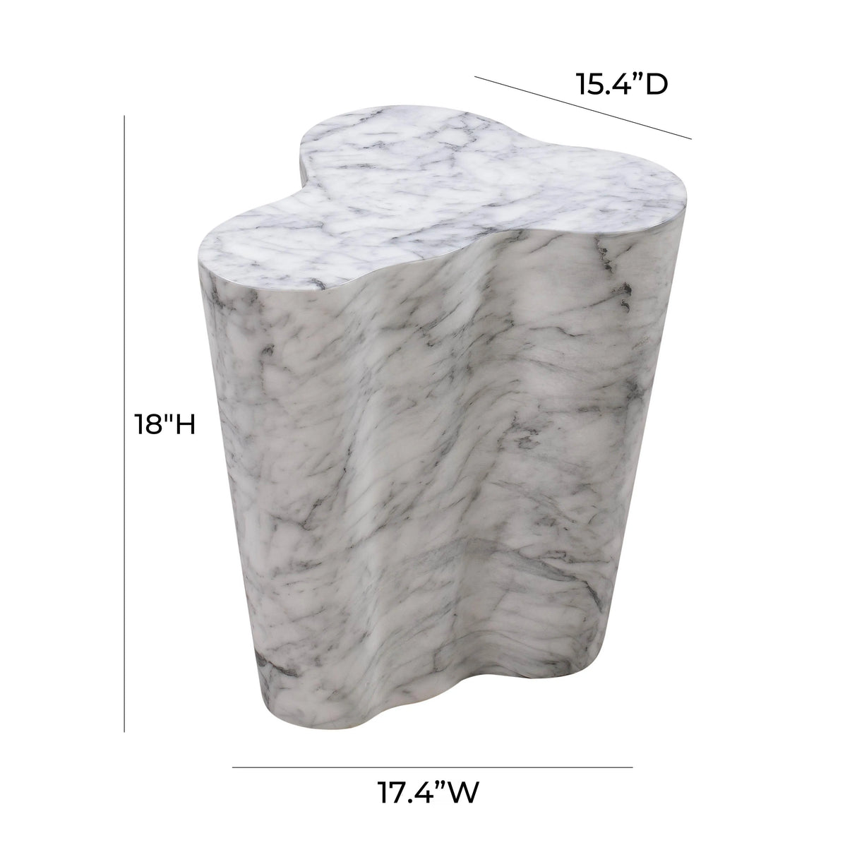 Slab Concrete Indoor / Outdoor Side Table by TOV Furniture at Eve Furniture