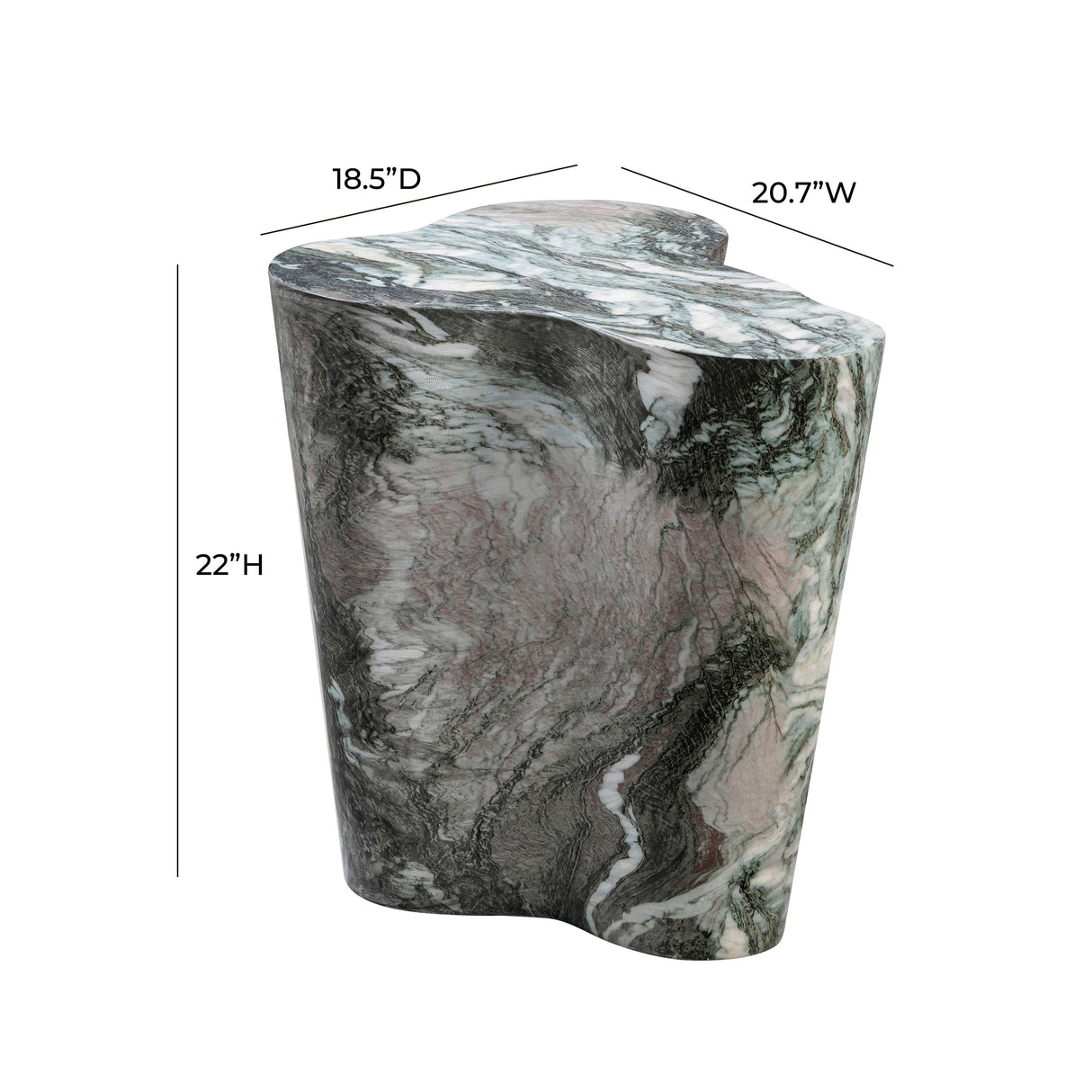 Slab Concrete Indoor / Outdoor Side Table by TOV Furniture at Eve Furniture