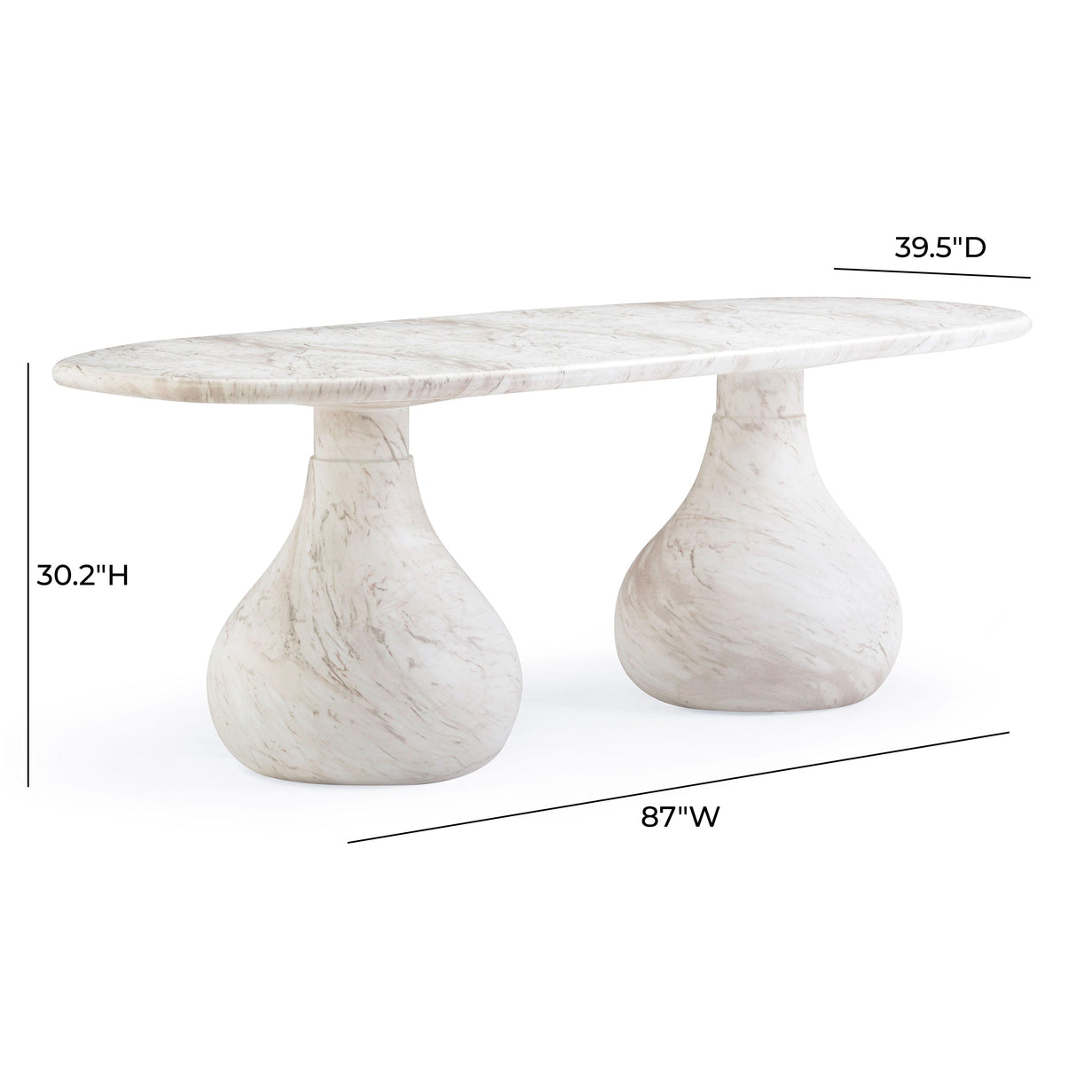 Smooch Indoor / Outdoor 87" Dining Table by TOV Furniture at Eve Furniture