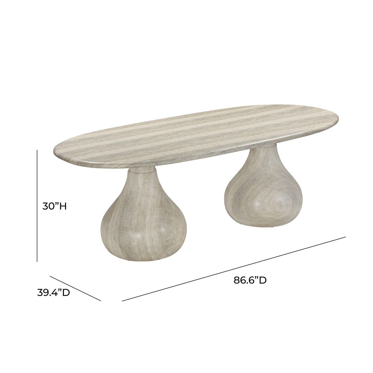 Smooch Indoor / Outdoor 87" Dining Table by TOV Furniture at Eve Furniture