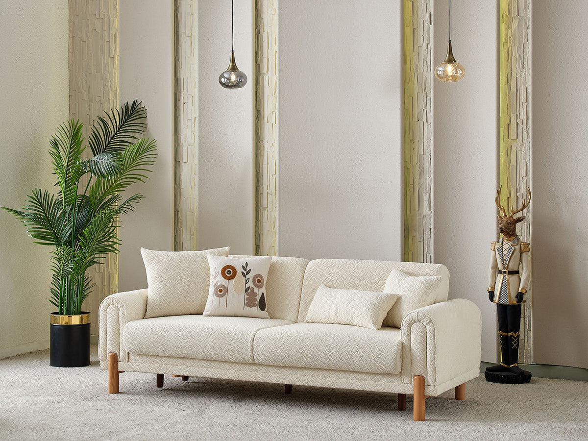 Soho 4-pieces (2 Sofa & 2 Chair) Livingroom Set Cream - Clearance