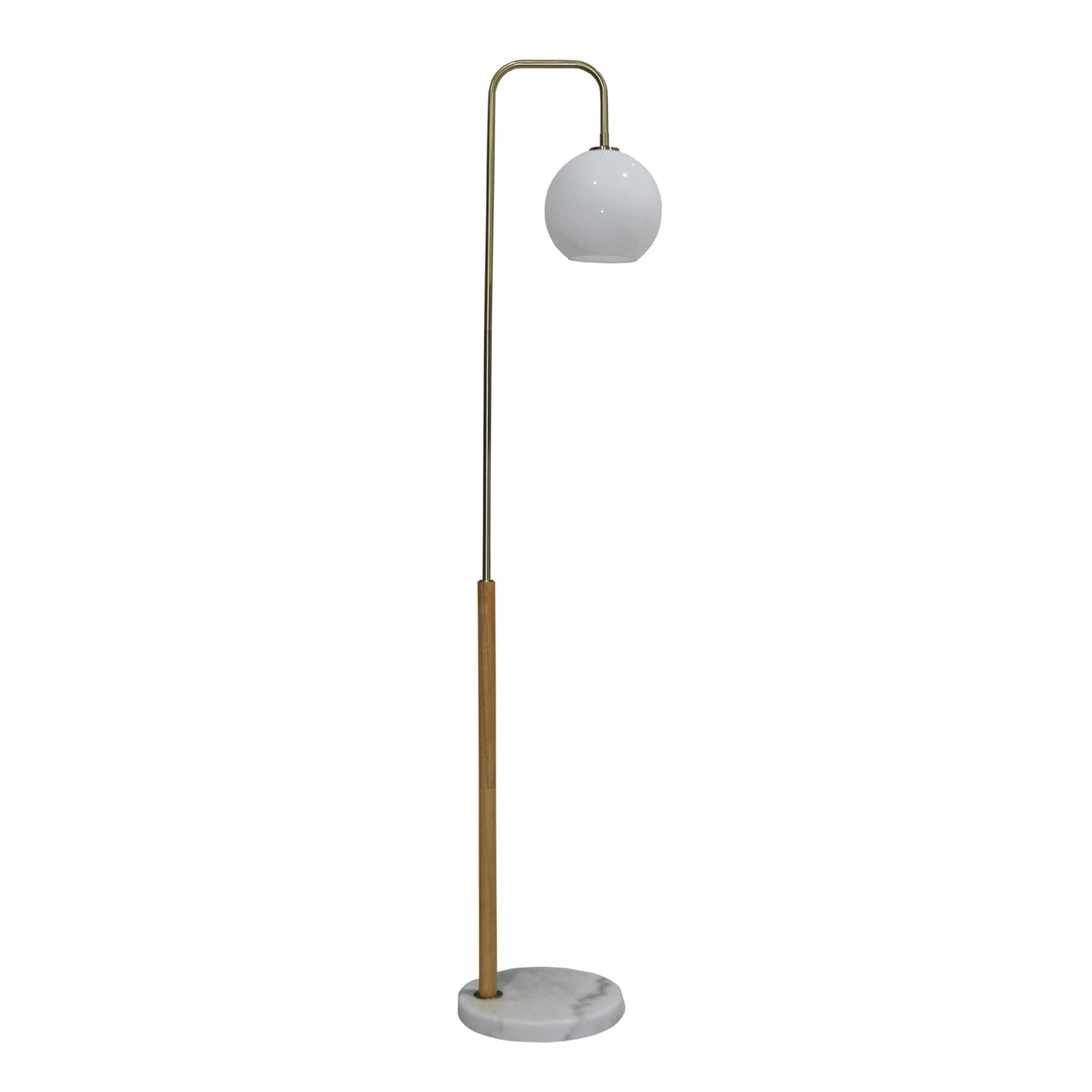 Solaris White Lampshade Floor Lamp by Ashcroft Imports at Eve Furniture