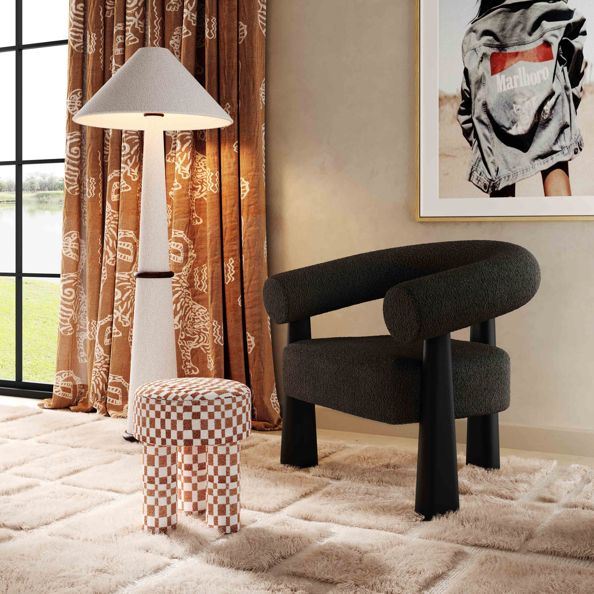 Spara Performance Boucle Accent Chair by TOV Furniture at Eve Furniture