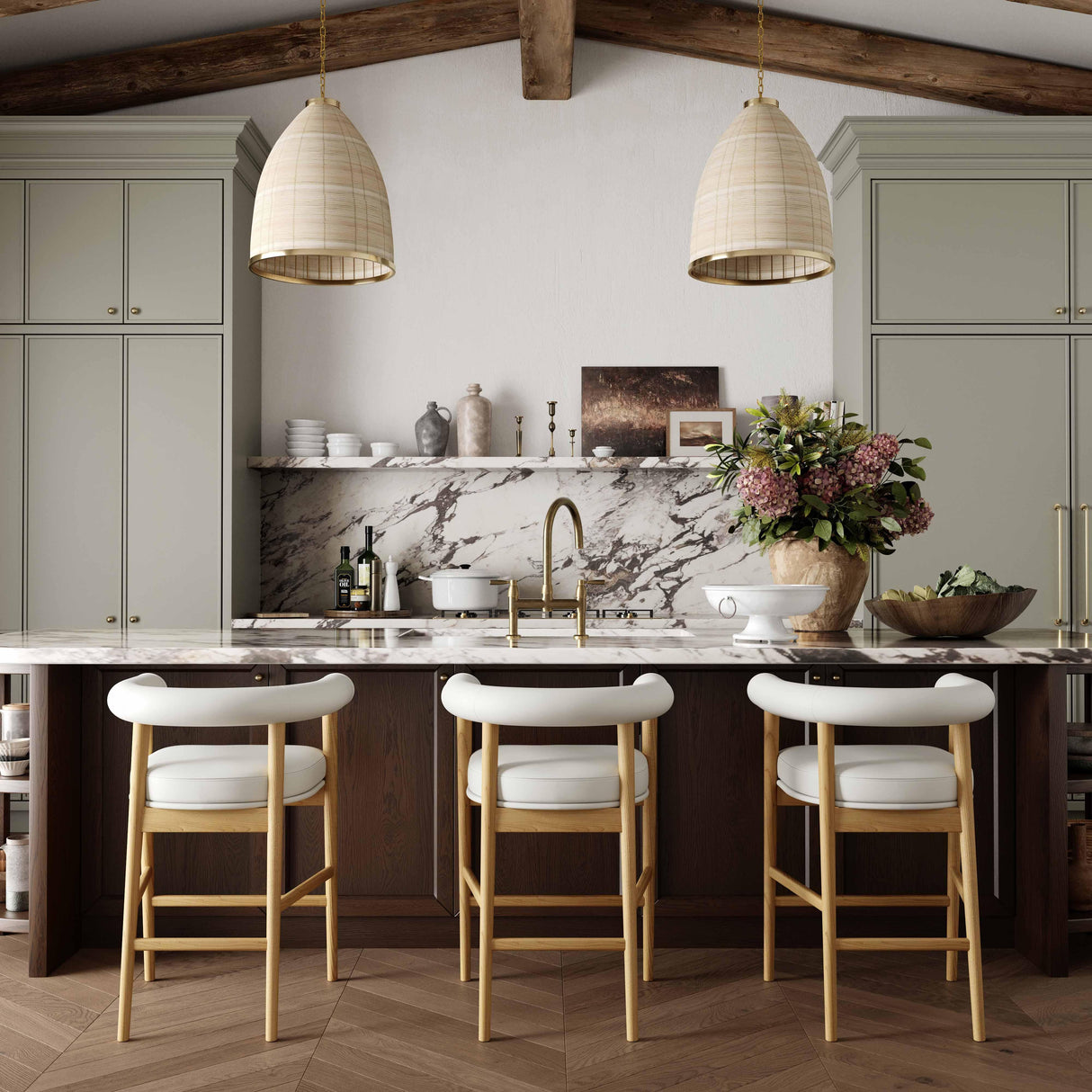 Spara Performance Vegan Leather Counter Stool by TOV Furniture at Eve Furniture