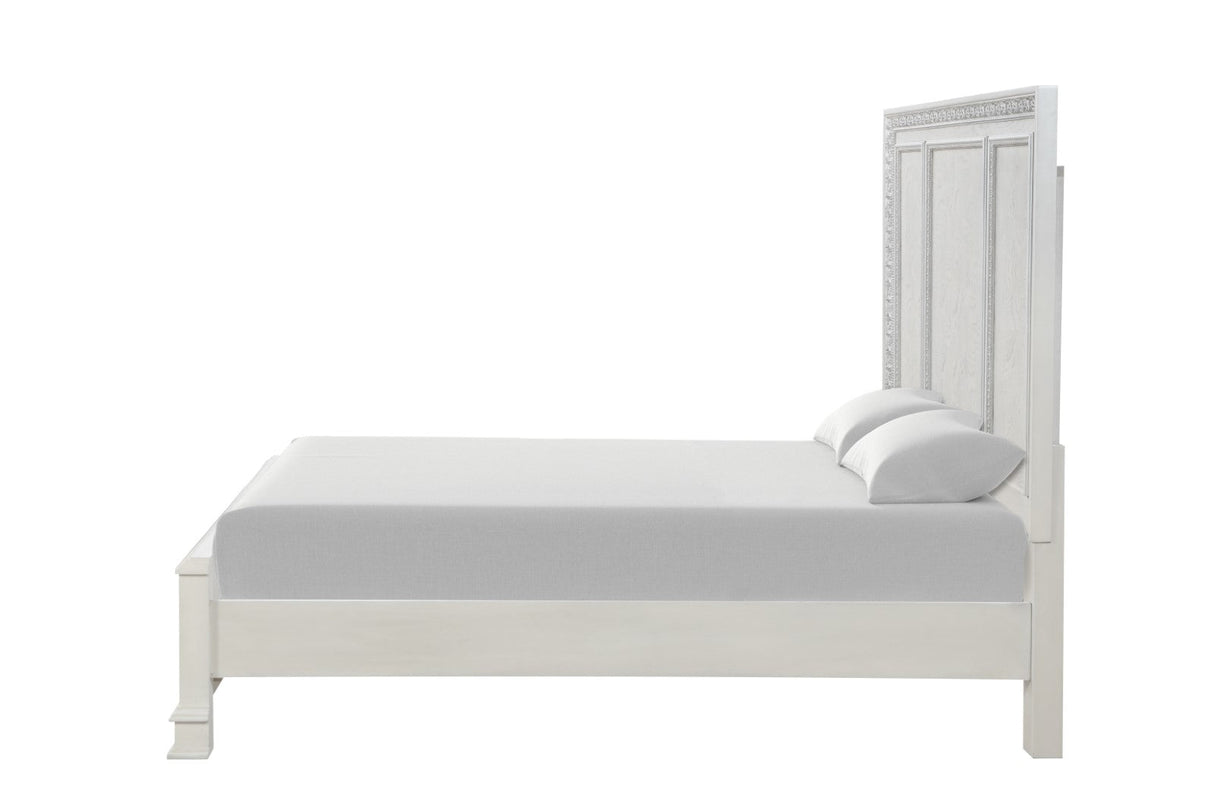 Stella Mia Creamy White King Bed by Furniture of America at Eve Furniture