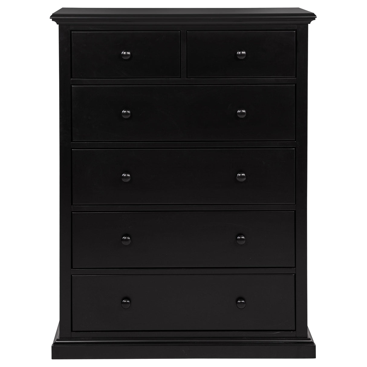 Sumerlin 6-drawer Bedroom Chest of Drawers Black by Coaster at Eve Furniture