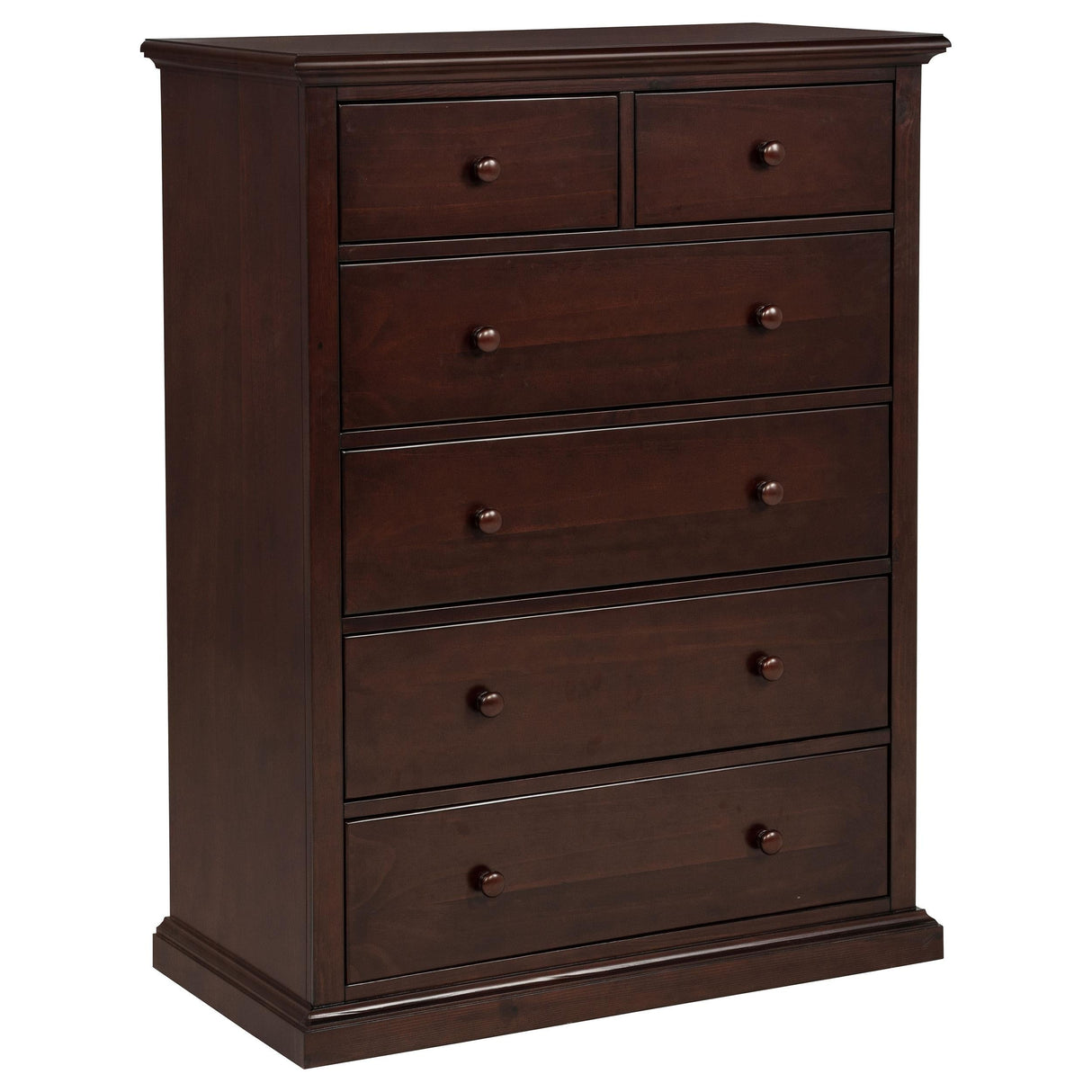 Sumerlin 6-drawer Bedroom Chest of Drawers Cappuccino by Coaster at Eve Furniture