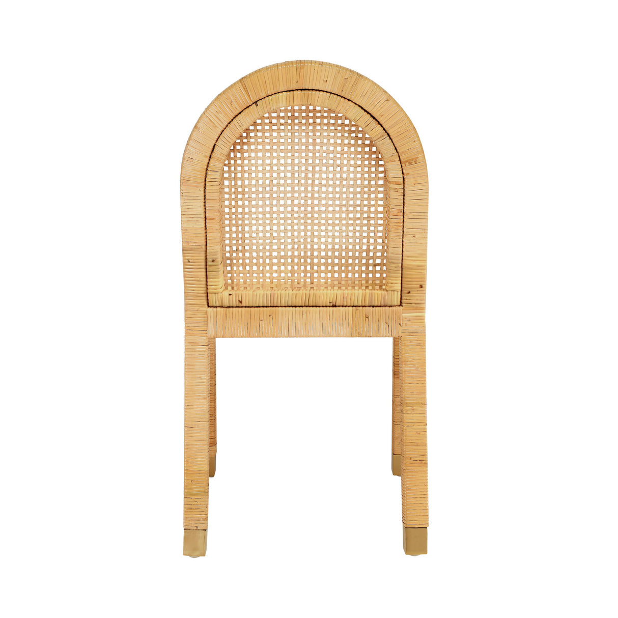 Amara Natural Rattan and Performance Fabric Arched Back Dining Chair by TOV Furniture at Eve Furniture