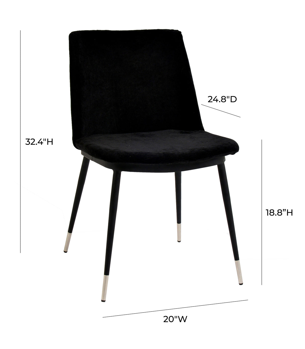 Evora Velvet Dining Chair - Set of 2 by TOV Furniture at Eve Furniture
