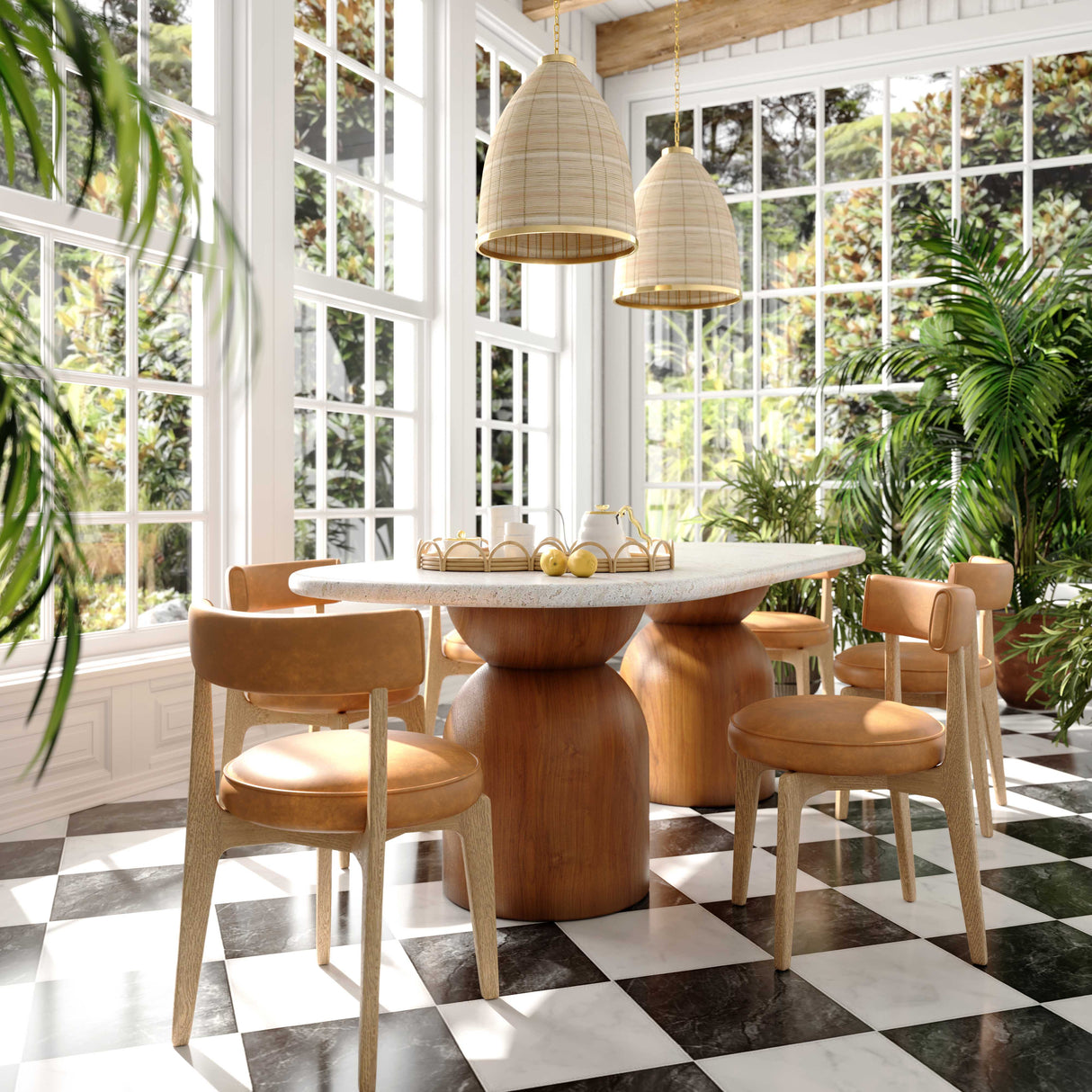 Nikita Performance Vegan Leather Dining Chair by TOV Furniture at Eve Furniture