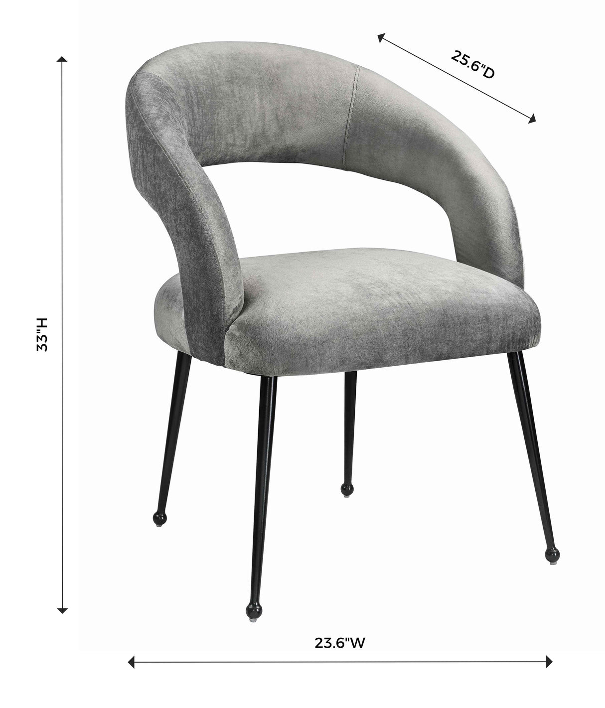 Rocco Velvet Dining Chair by TOV Furniture at Eve Furniture