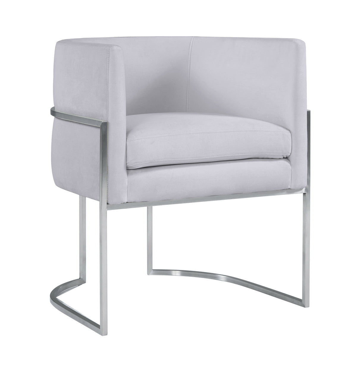 Giselle Velvet Dining Chair with Silver Base by Inspire Me! Home Decor by TOV Furniture at Eve Furniture