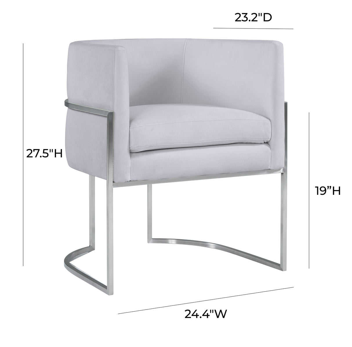 Giselle Velvet Dining Chair with Silver Base by Inspire Me! Home Decor by TOV Furniture at Eve Furniture