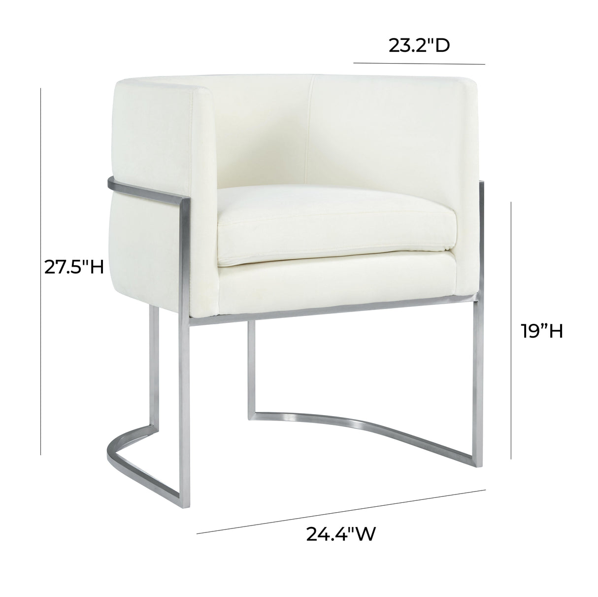 Giselle Velvet Dining Chair with Silver Base by Inspire Me! Home Decor by TOV Furniture at Eve Furniture