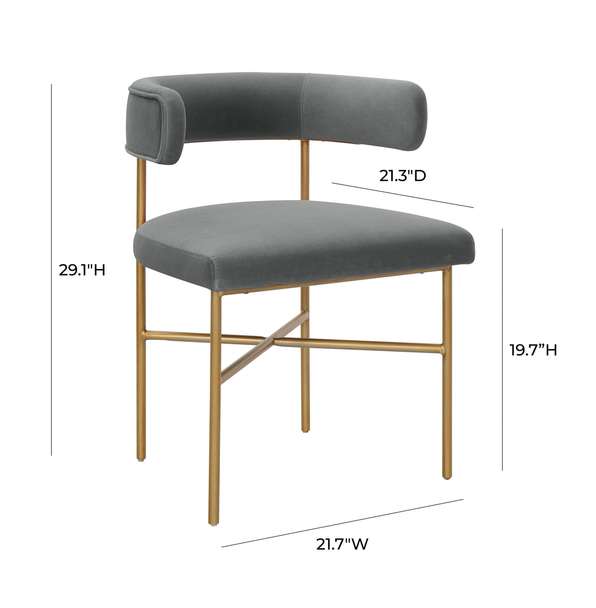Kim Velvet Dining Chair by TOV Furniture at Eve Furniture