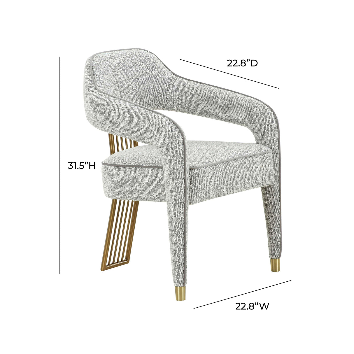 Corralis Performance Boucle Dining Chair by TOV Furniture at Eve Furniture