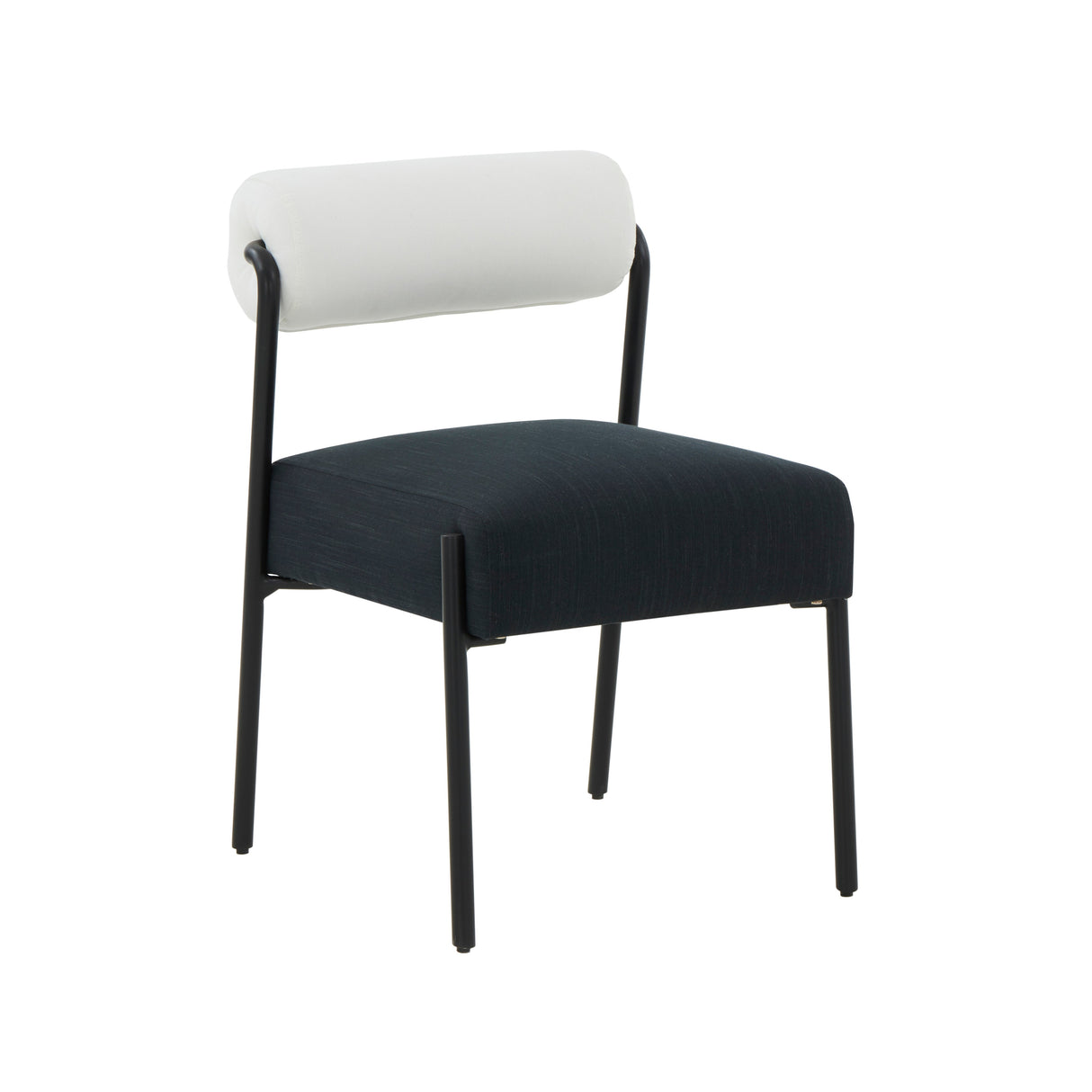 Jolene Cream and Black Performance Linen Dining Chair - Set of 2 by TOV Furniture at Eve Furniture