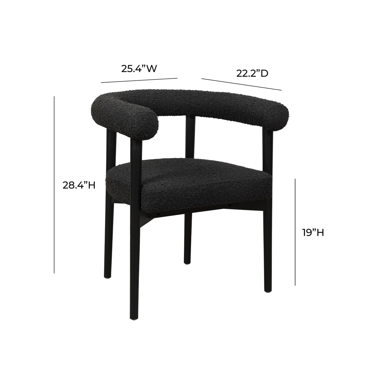 Spara Performance Boucle Dining Chair by TOV Furniture at Eve Furniture