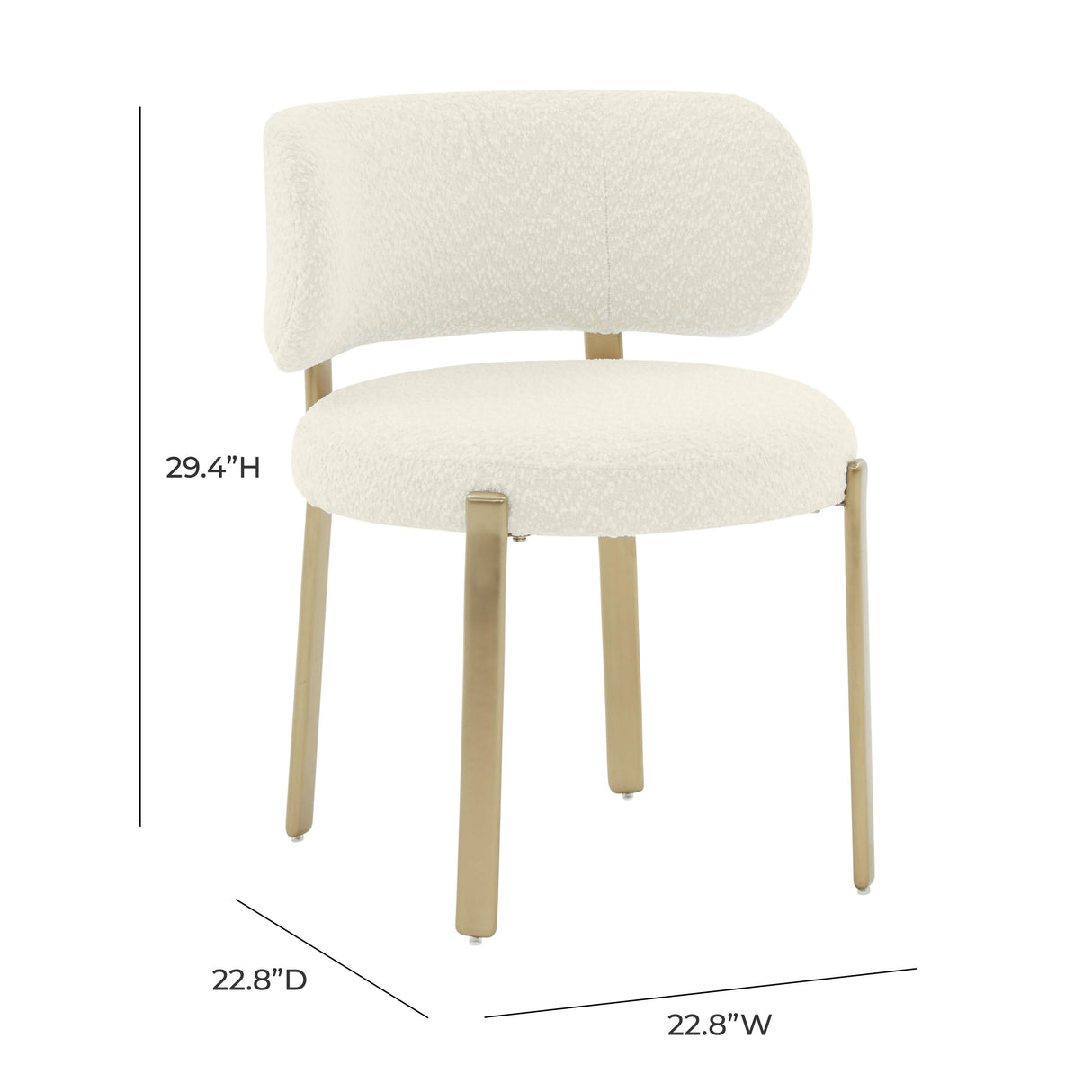 Margaret Performance Boucle Dining Chair by TOV Furniture at Eve Furniture