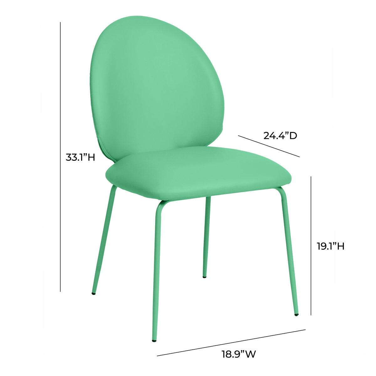 Lauren Performance Vegan Leather Kitchen Chairs - Set of 2