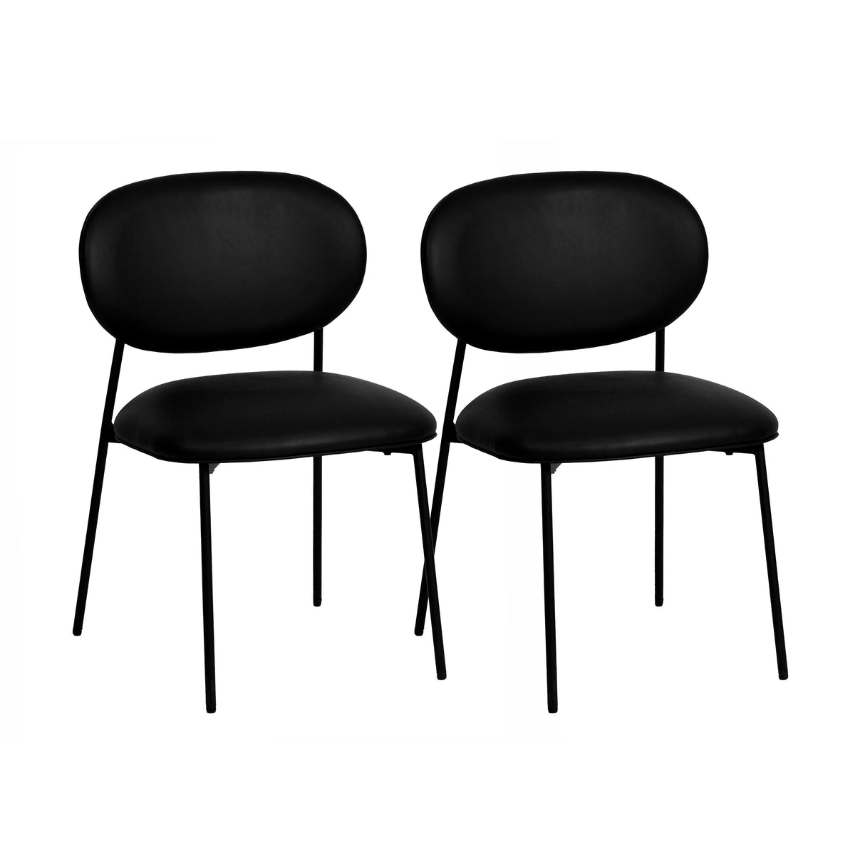 McKenzie Performance Vegan Leather Stackable Dining Chair - Set of 2 by TOV Furniture at Eve Furniture