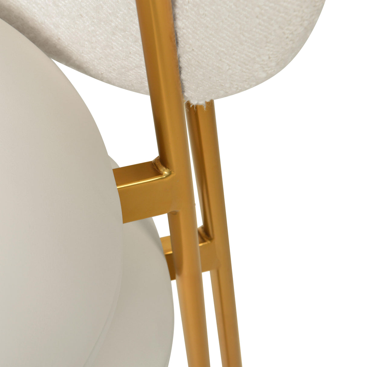 McKenzie Cream Boucle & Performance Vegan Leather Stackable Dining Chair - Set of 2 by TOV Furniture at Eve Furniture