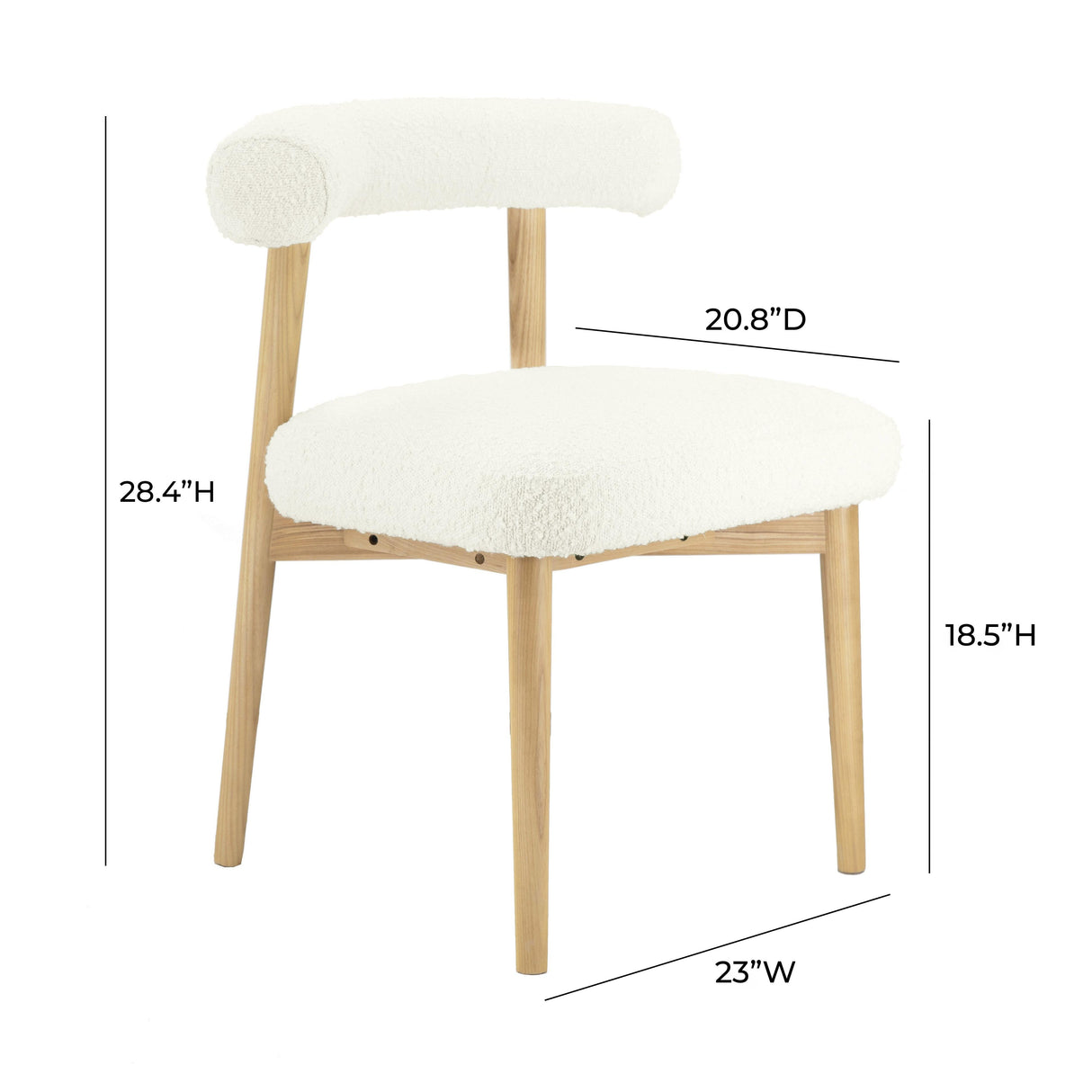 Spara Performance Boucle Side Chair by TOV Furniture at Eve Furniture