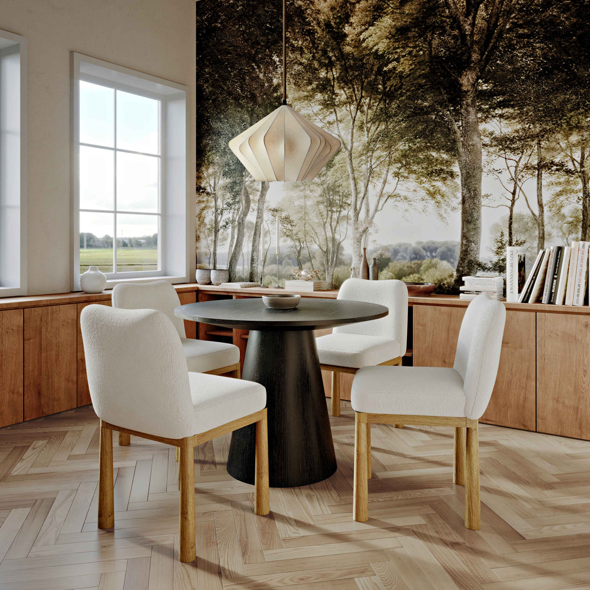 Tiara Performance Velvet and Oak Dining Chair by TOV Furniture at Eve Furniture