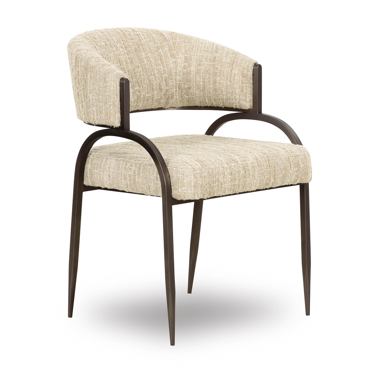Tatum Taupe Textured Performance Boucle Dining Chair by TOV Furniture at Eve Furniture