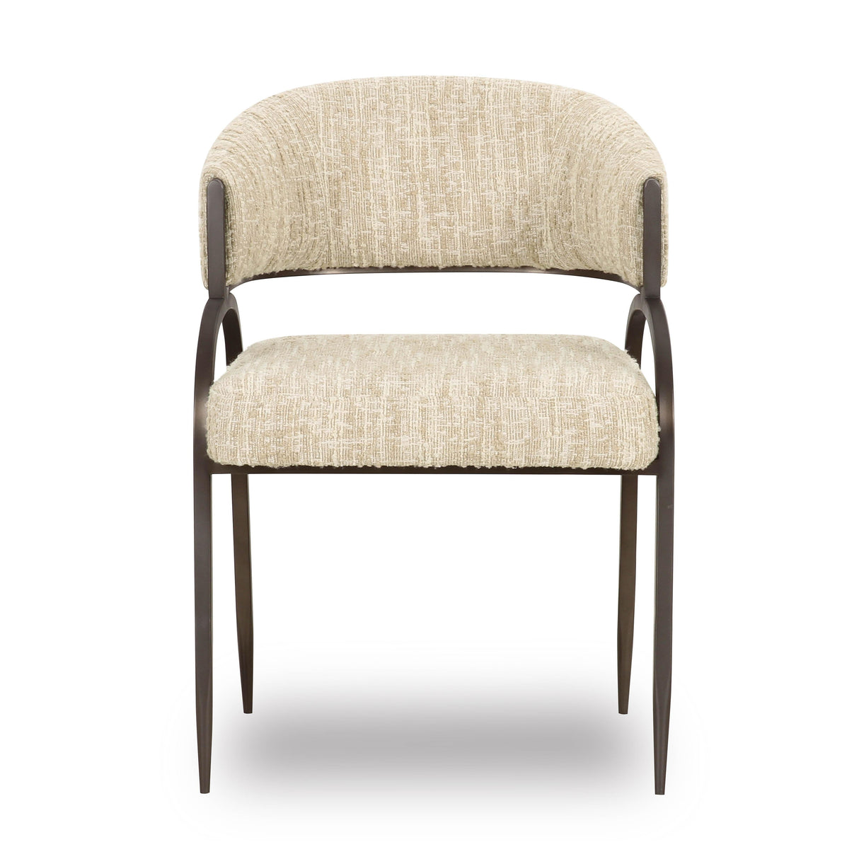 Tatum Taupe Textured Performance Boucle Dining Chair by TOV Furniture at Eve Furniture