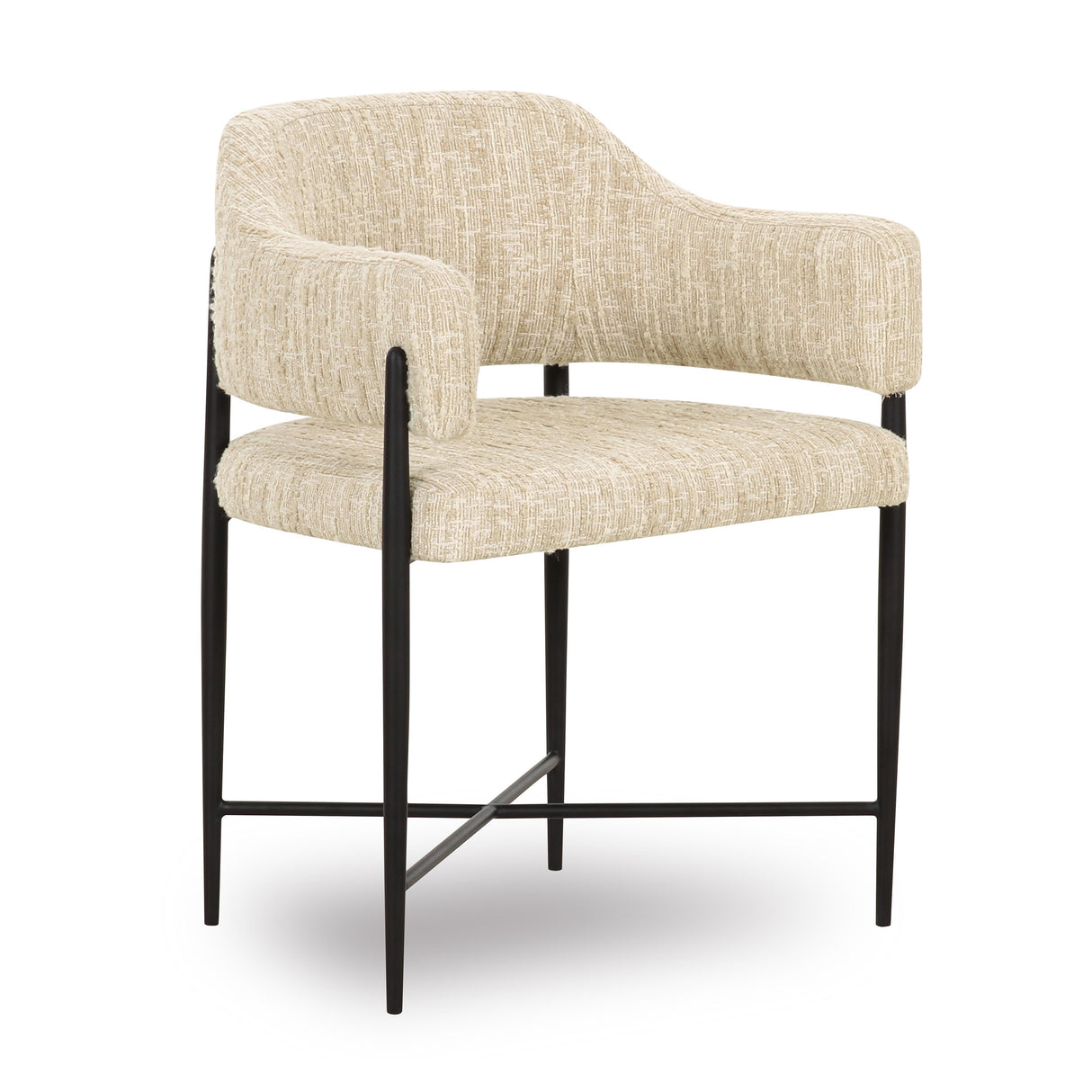 Sezanne Taupe Textured Performance Boucle Dining Chair by TOV Furniture at Eve Furniture